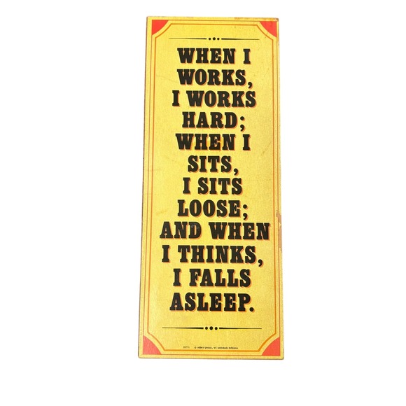 Abbey Press Other - Vintage Abbey Press‎ St. Meinrad Indiana Wood Sign - Office Decor Funny Saying